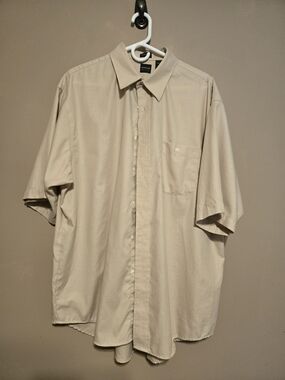 Arrow Men's Short Sleeve Button-Up Shirt - Beige
